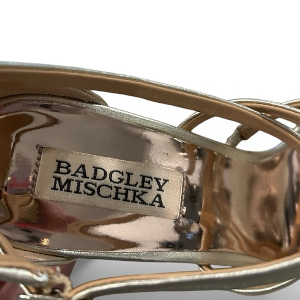 Badgley Mischka Sheri Platform Sandal Crystal Heels Size 8 - Picture 6 of 10